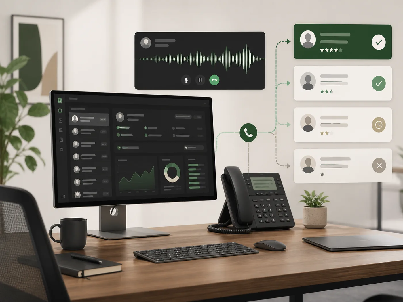 AI calling agent dashboard for lead qualification