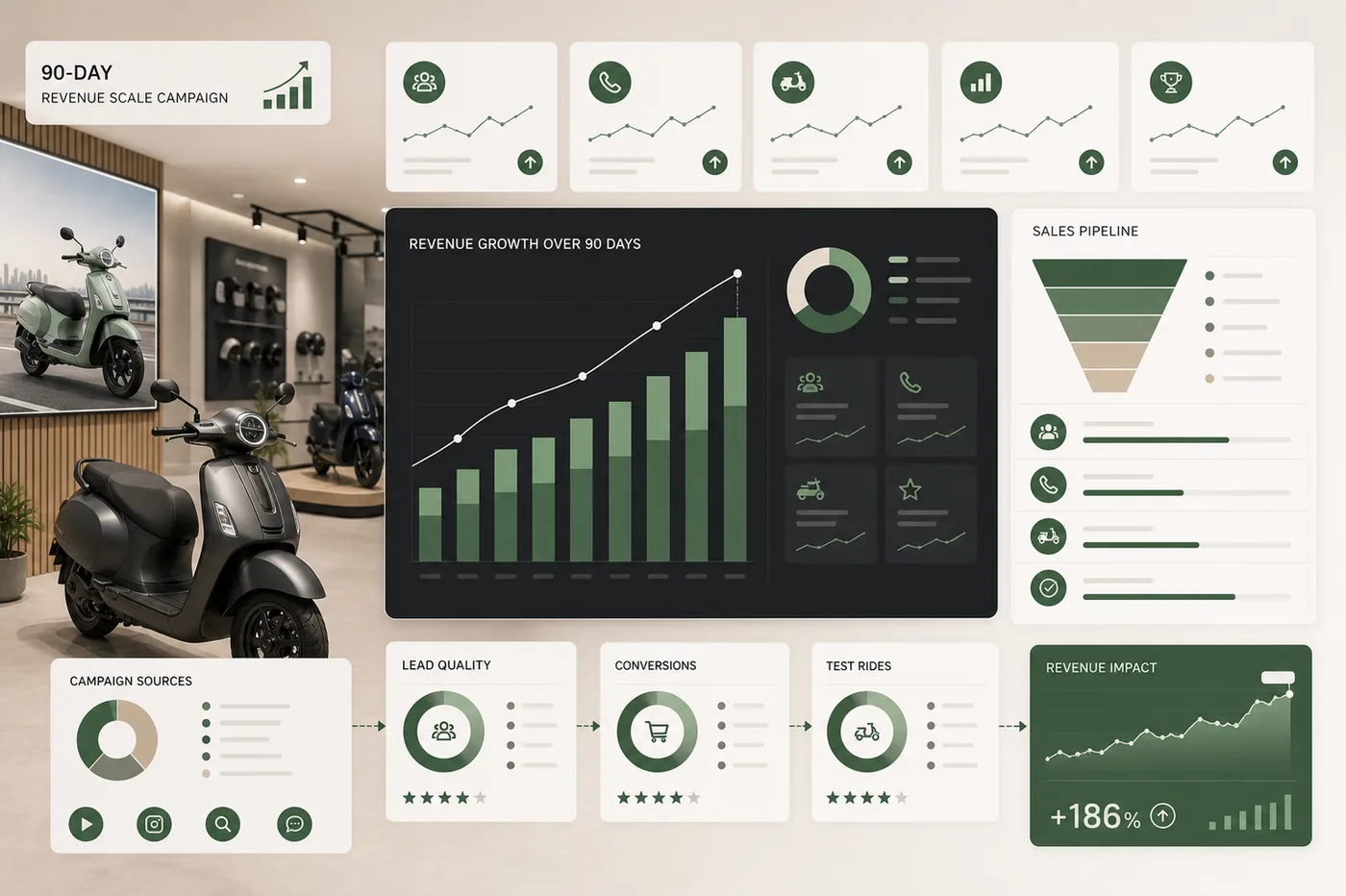 Bajaj Chetak revenue scaling campaign visual